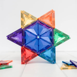 Connetix Tiles -Rainbow Geometry Pack 30 pc - Magnetic Building Tiles