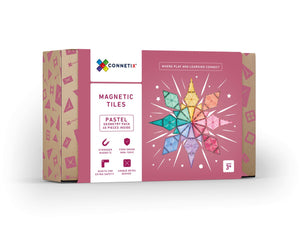 Connetix Tiles - 40 pc Pastel Geometry Pack  - Magnetic Building Tiles