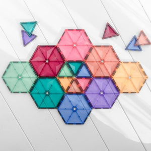Connetix Tiles - 40 pc Pastel Geometry Pack  - Magnetic Building Tiles