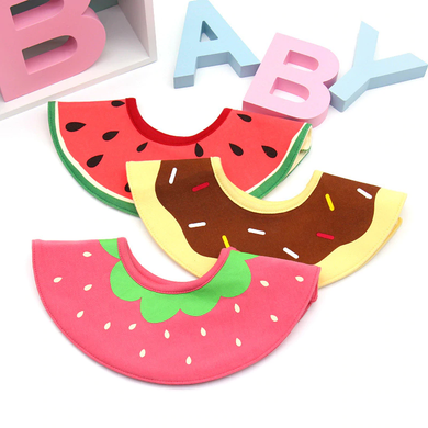 Donut Strawberry Watermelon Burp Bib