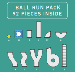 Connetix Tiles - 92 Piece Ball Run Set