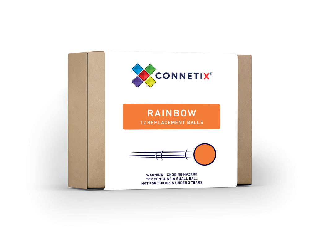 12 Pc Connetix Tiles Rainbow Replacement Ball Pack