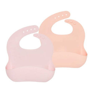 Wean Meister Silicone Easy Rinse Bibs Plain - 2 Pack