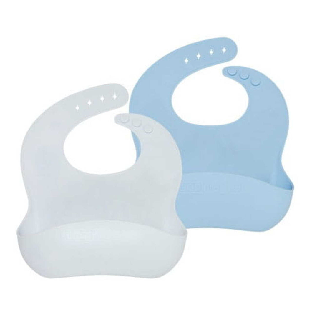 Wean Meister Silicone Easy Rinse Bibs Plain - 2 Pack
