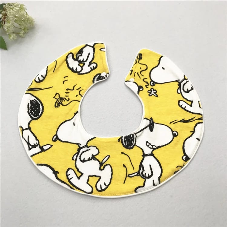 Yellow Snoopy Drool Bib