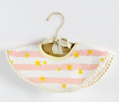 2 Pack Baby Waterproof Drool Bib - Stars & Pink Geometric